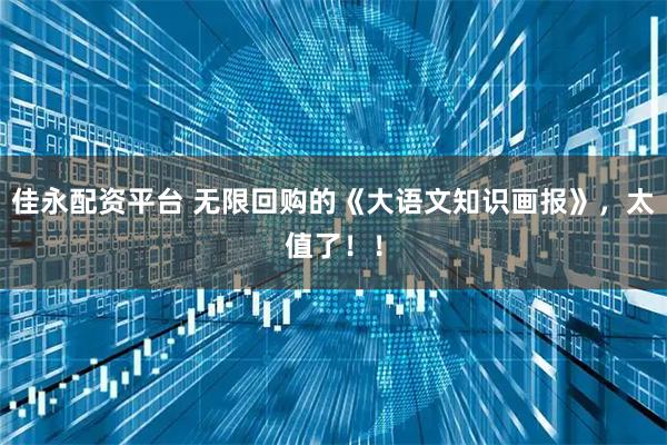 佳永配资平台 无限回购的《大语文知识画报》，太值了！！