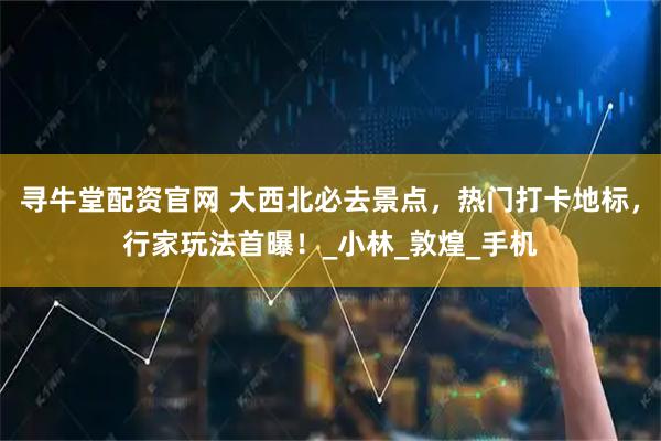 寻牛堂配资官网 大西北必去景点，热门打卡地标，行家玩法首曝！_小林_敦煌_手机